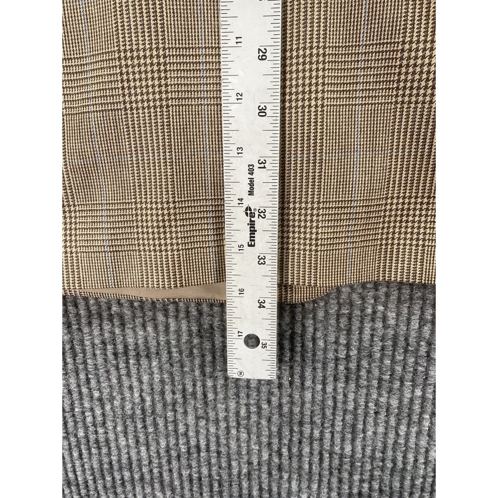 Vintage Ralph Lauren Sport Coat 48 L Beige Silk Wool Glen Plaid Designer LRL - Picture 6 of 13